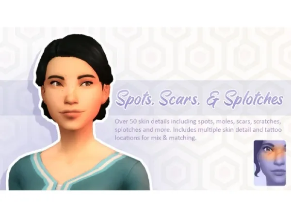Maxis Match LamingtonSims Spots Scars Splotches - The Sims 4 Custom Content