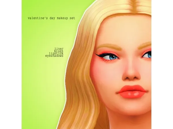 Alpha Valentine's day makeup set - The Sims 4 Custom Content