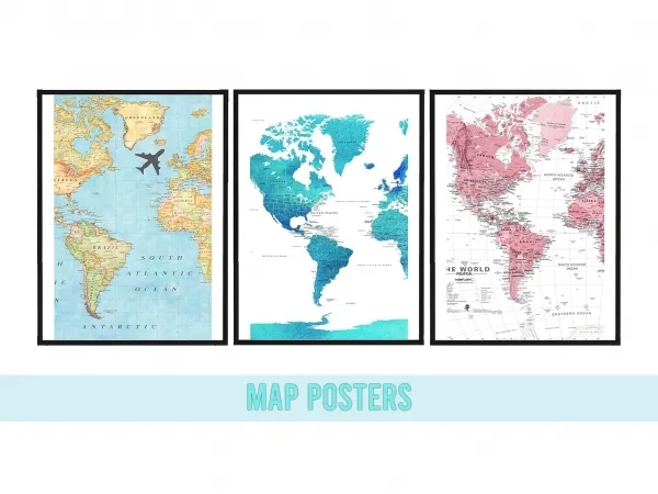 Alpha Map Posters - The Sims 4 Custom Content