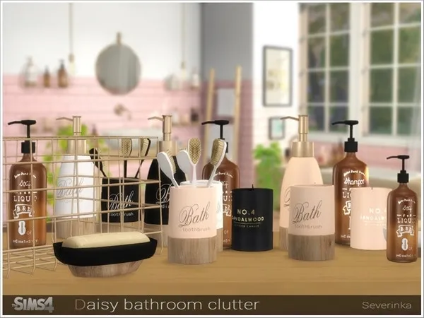 Alpha Daisy bathroom clutter - The Sims 4 Custom Content