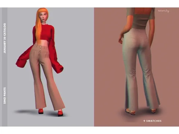 Alpha Sino Jeans by serenity-cc - The Sims 4 custom content