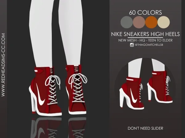 Mix NIKE SNEAKERS HIGH HEELS - The Sims 4 Custom Content