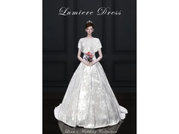 Alpha Lena's Wedding Collection Lumiere Dress by simsfinds - The Sims 4 Custom Content