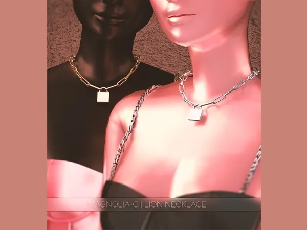 Alpha Magnolia C Lion Necklace - The Sims 4 Custom Content