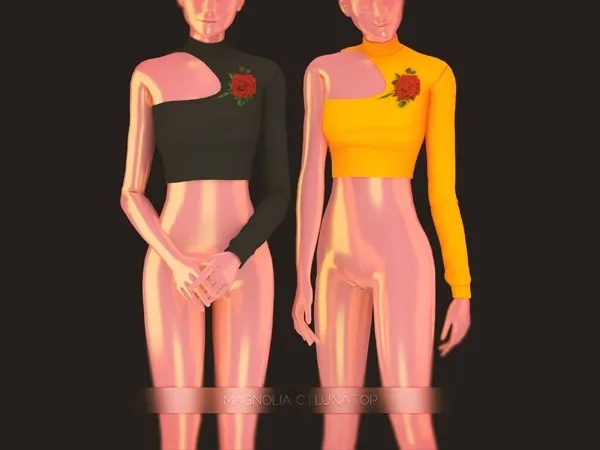 Alpha Magnolia C Luna Top - The Sims 4 Custom Content