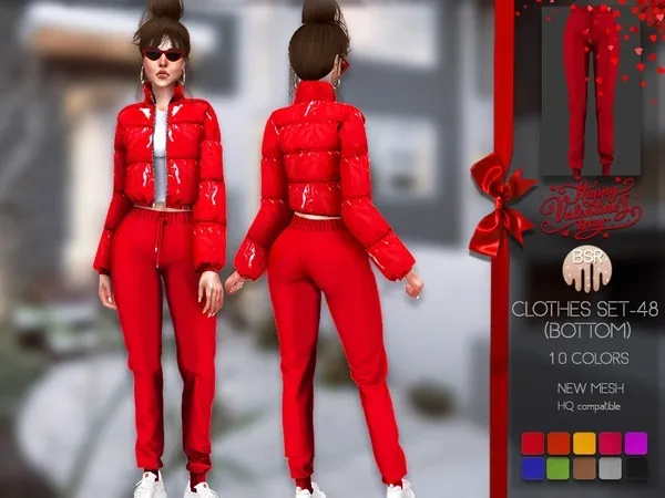 Alpha Clothes SET 48 (BOTTOM) BD185 by thesimsresource - The Sims 4 Custom Content