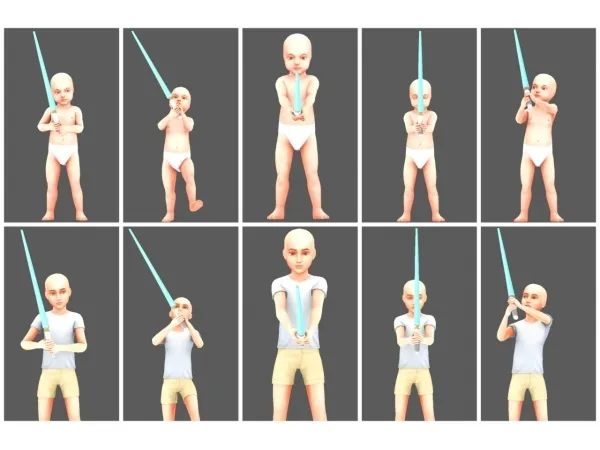 Maxis Match Young Padawan Poses - The Sims 4 Custom Content