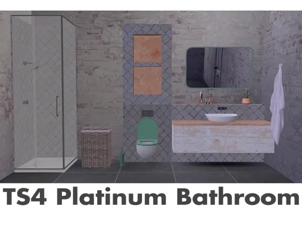 Maxis Match Recolors of Wondymoons Platinum Bathroom - The Sims 4 Custom Content
