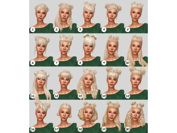 Alpha Natural hair recolor dump - The Sims 4 Custom Content