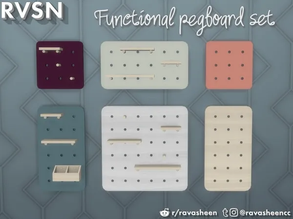 Maxis Match Peg To Differ Pegboard Series Base by thesimsresource - The Sims 4 Custom Content