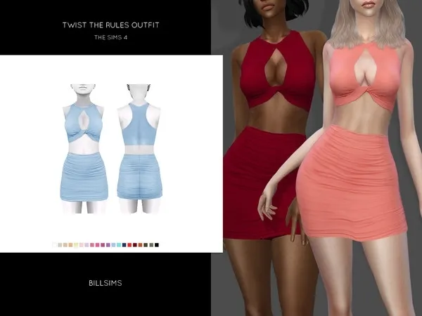 Maxis Match Twist The Rules Outfit by thesimsresource - The Sims 4 Custom Content