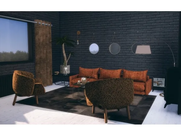 Alpha Gloria Living Room Recolor - The Sims 4 Custom Content