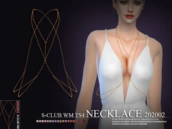 Alpha S Club WM Necklace 202002 by thesimsresource - The Sims 4 Custom Content