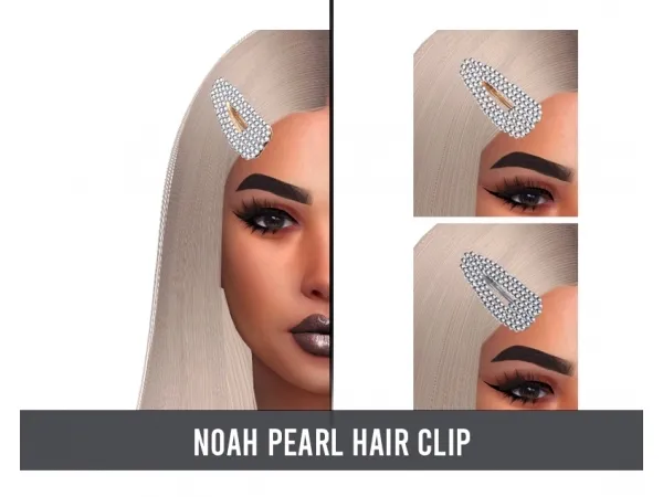Alpha Noah Pearl Hair Cllp - The Sims 4 Custom Content