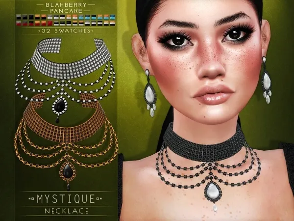 Alpha Blahberry Pancake Mystique Necklace by blahberry-pancake - The Sims 4 Custom Content