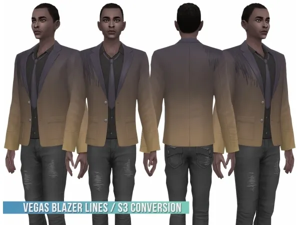 Alpha Vegas Blazer Lines S3 Conversion by simsfinds - The Sims 4 Custom Content