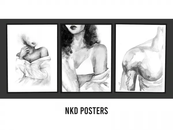 Alpha Nkd Posters SIMS4 - The Sims 4 Custom Content