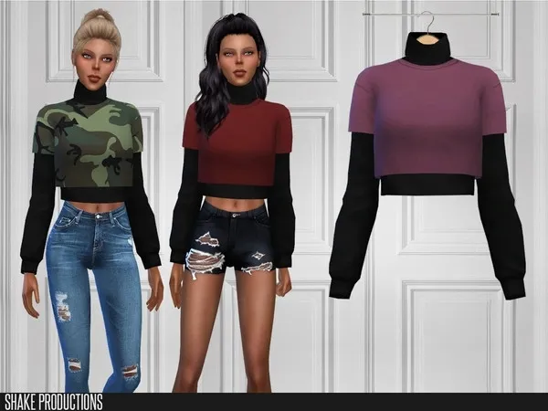 Maxis Match ShakeProductions 377 Top by thesimsresource - The Sims 4 Custom Content