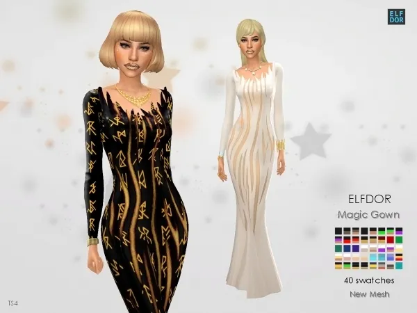 Maxis Match Magic Gown - The Sims 4 Custom Content