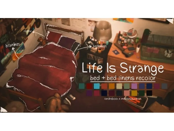 Alpha Life is Strange recolors pack - The Sims 4 Custom Content