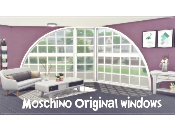 Maxis Match Moschino Loft Window V1 - The Sims 4 Custom Content