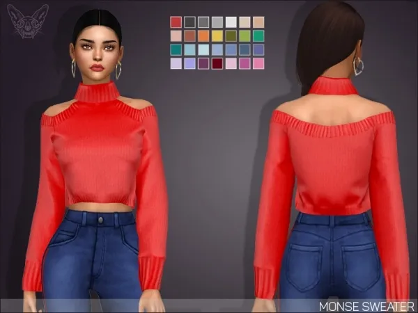 Alpha MONSE SWEATER by giuliettasims - The Sims 4 Custom Content