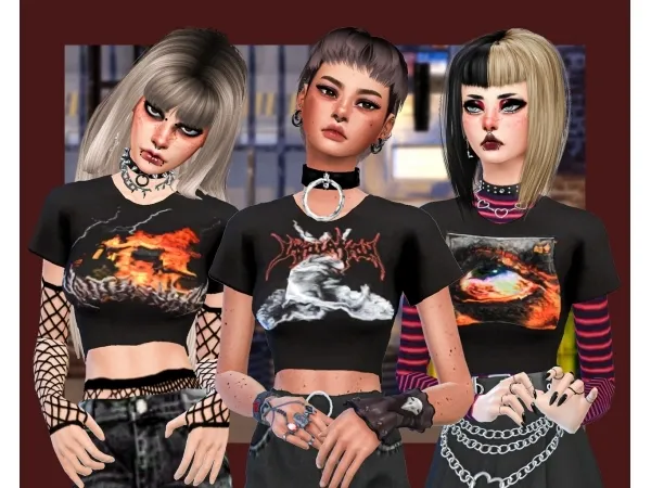 Alpha PUNK TEE - The Sims 4 Custom Content