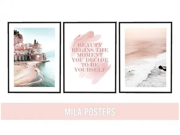 Maxis Match Mila Posters - The Sims 4 Custom Content