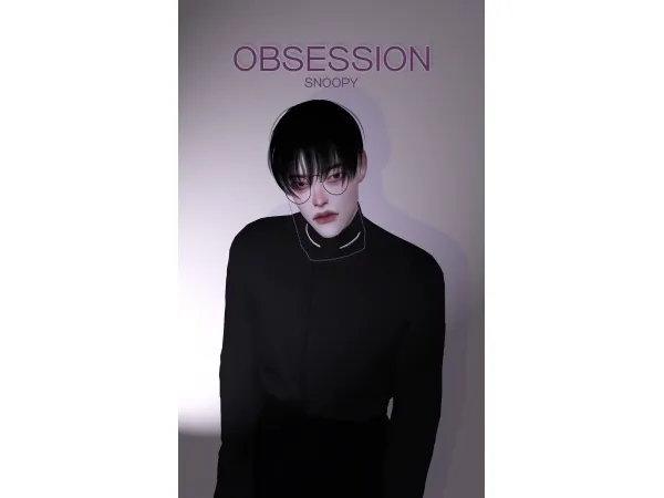Alpha [SNOOPY] obsession hair - The Sims 4 Custom Content