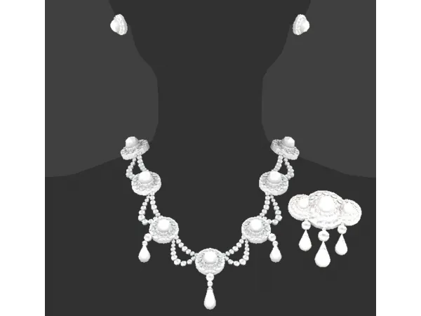 Alpha Alexandras Wedding Parure - The Sims 4 Custom Content