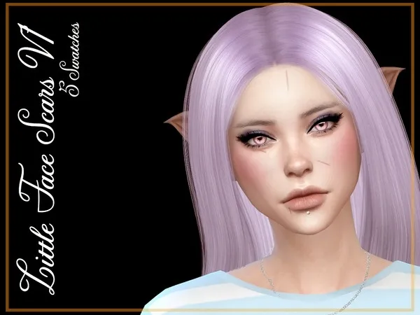 Alpha Little Face Scars V1 - The Sims 4 Custom Content
