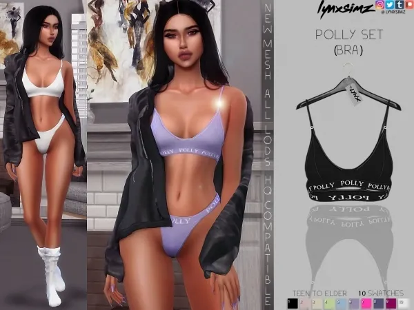 Alpha lynxsimz polly bra - The Sims 4 Custom Content
