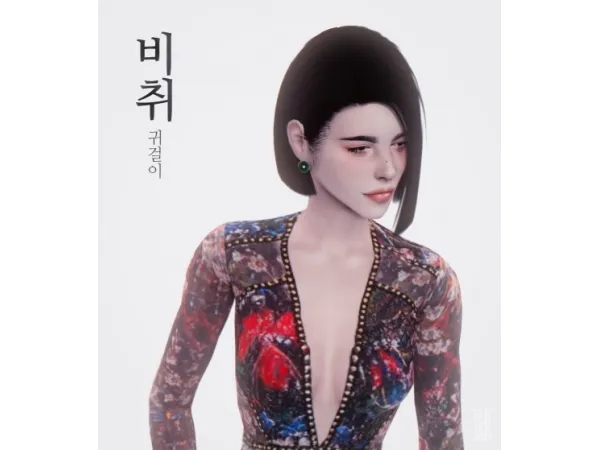 Alpha Bich earrings - The Sims 4 Custom Content