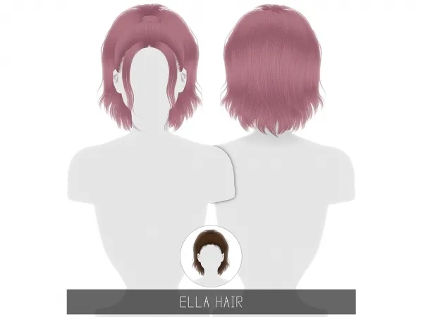 Alpha ELLA HAIR V1 TODDLER CHILD - The Sims 4 Custom Content