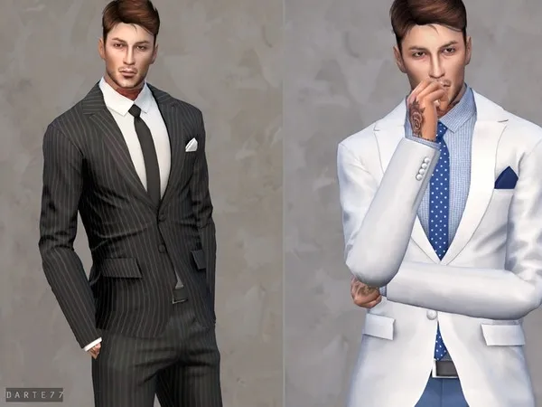 Alpha Slim Fit Suit Jacket - The Sims 4 Custom Content