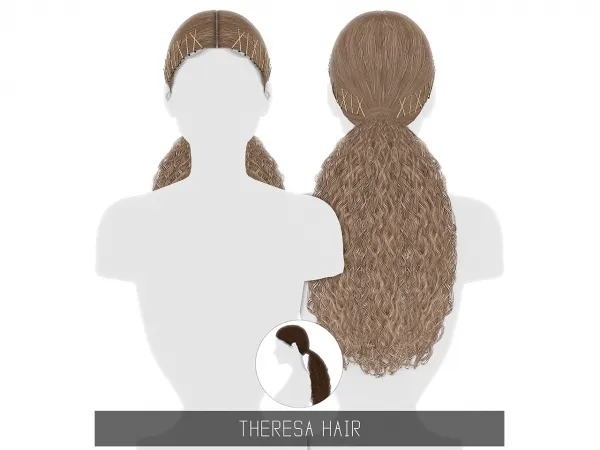 Alpha THERESA HAIR - The Sims 4 Custom Content