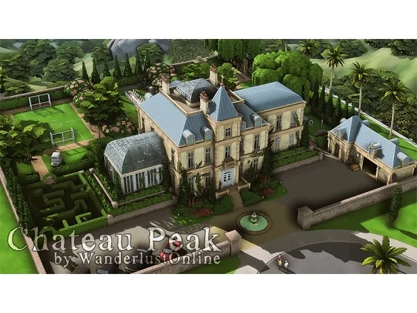 Maxis Match Chateau Peak Mansion - The Sims 4 Custom Content