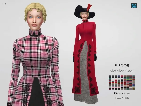 Maxis Match Victorian Coat updated 0121 - The Sims 4 Custom Content