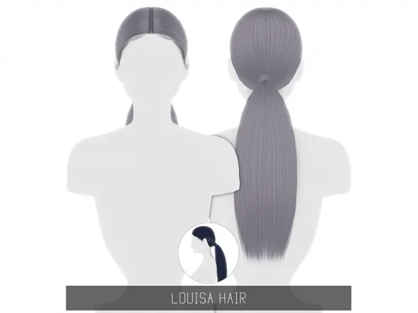 Alpha LOUISA HAIR - The Sims 4 Custom Content