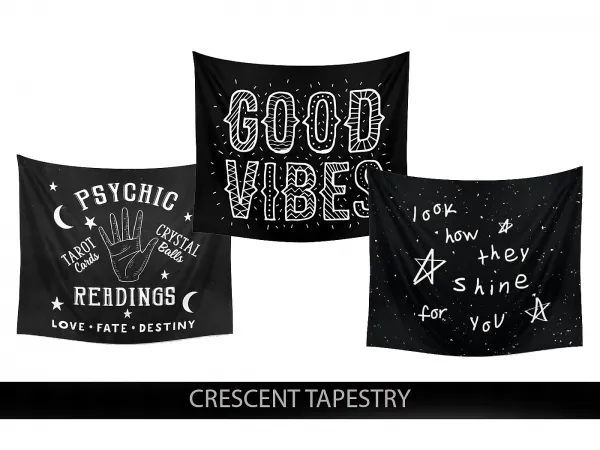 Maxis Match CRESCENT WALL TAPESTRY SIMS4 by frostsims - The Sims 4 Custom Content