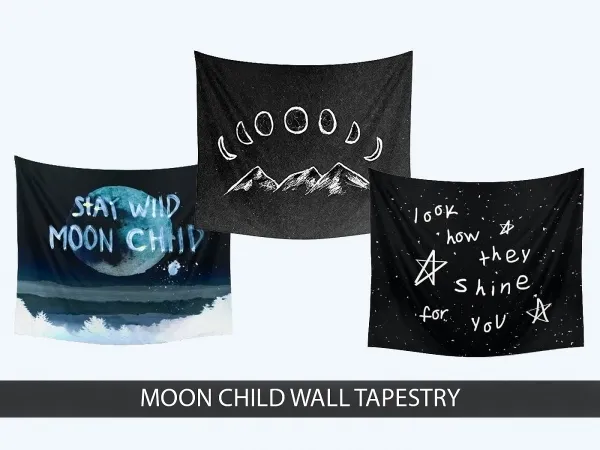 Maxis Match Moon Child WALL TAPESTRY SIMS4 by frostsims - The Sims 4 Custom Content