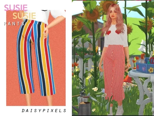 Alpha Susie Pants by daisypixels - The Sims 4 custom content