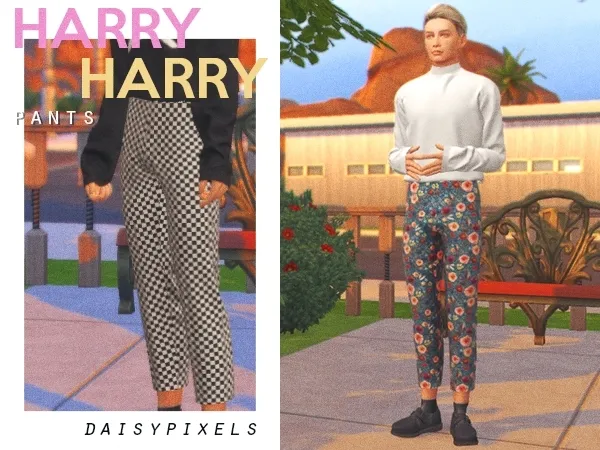 Alpha Harry Pants ( ) by daisypixels - The Sims 4 custom content
