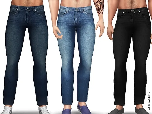 Maxis Match Regular Fit Men's Jeans - The Sims 4 Custom Content