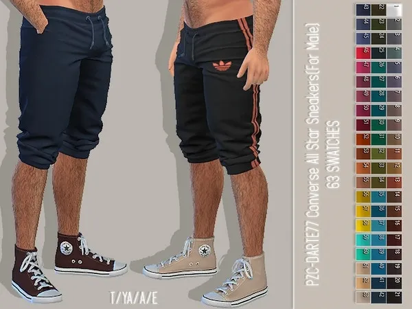Maxis Match PZC Darte77 Converse All Stars Recolour(MALE)MESH REQUIRED - The Sims 4 Custom Content