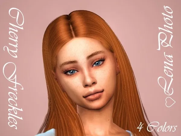Maxis Match Cherry Freckles 01 LenaPhoto - The Sims 4 Custom Content