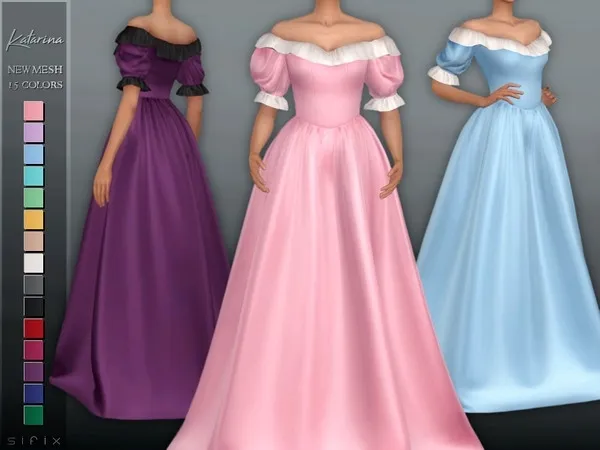 Alpha Katarina Dress - The Sims 4 Custom Content