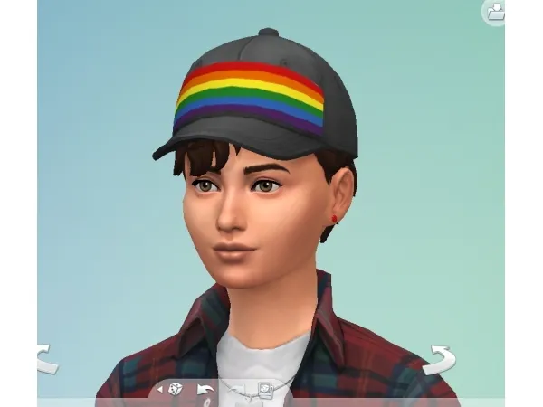 Alpha Rainbow Pride Hat by SimmerKrivna - The Sims 4 Custom Content