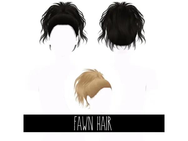 Alpha Fawn Hair - The Sims 4 Custom Content