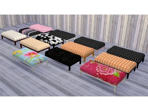 Alpha Poccis Anthropologie Rug Ottoman by simsfinds - The Sims 4 Custom Content